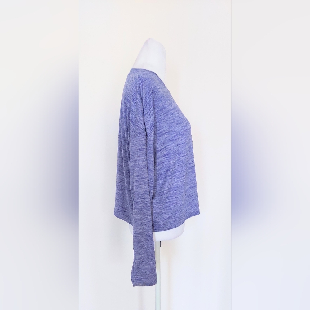Z by Zella Cropped Pullover Shirt Long Sleeve Purple Heather Size XS - Picture 6 of 8